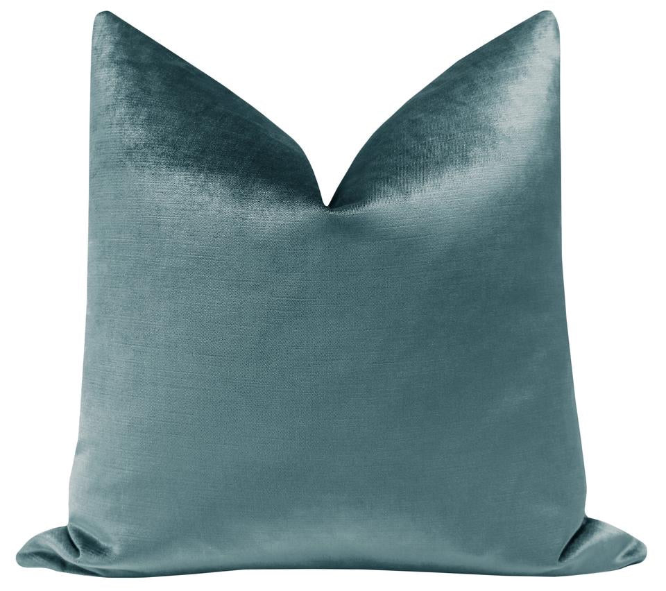 22x22 Faux Silk Velvet - French Blue