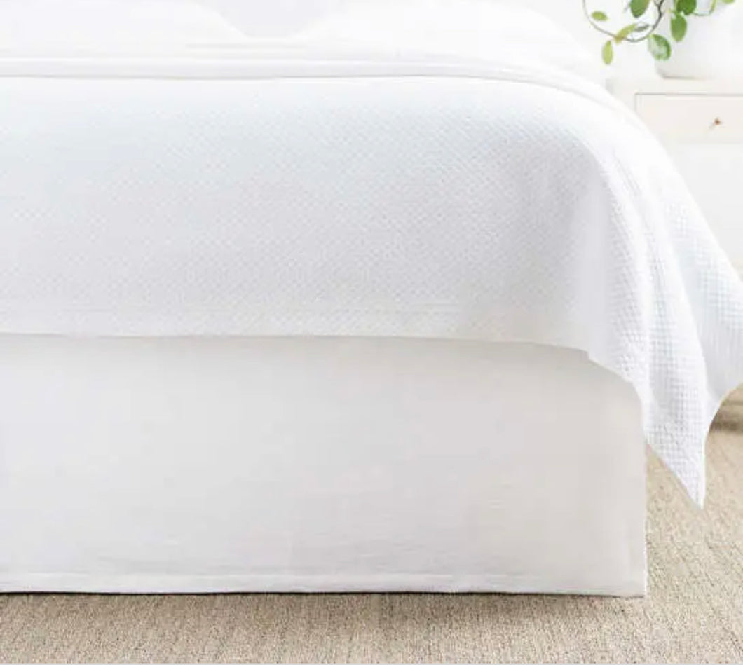 Wilton White Bedskirt-Full/Queen