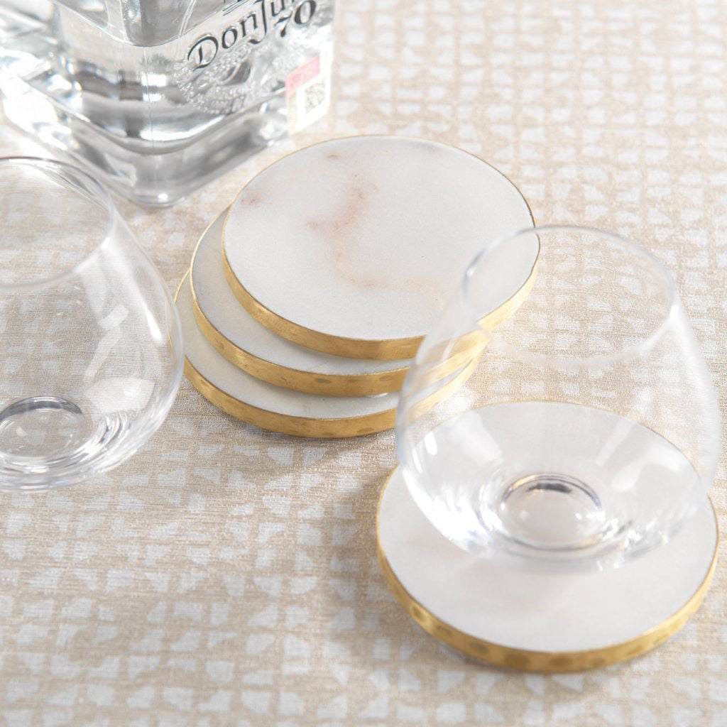 Marmo Marble Round Coaster S/4