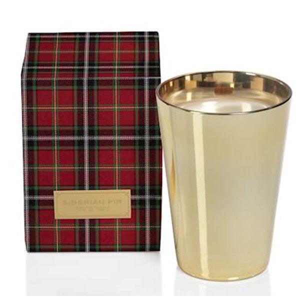 Siberian Fir Metallic Gold Large Candle