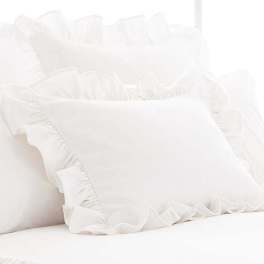 Wilton White Ruffle Standard Sham