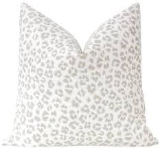 Cougar Linen Print Pillow/Stone 22”