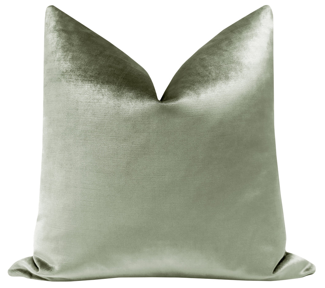 24x24 Faux Silk Velvet // Pistachio