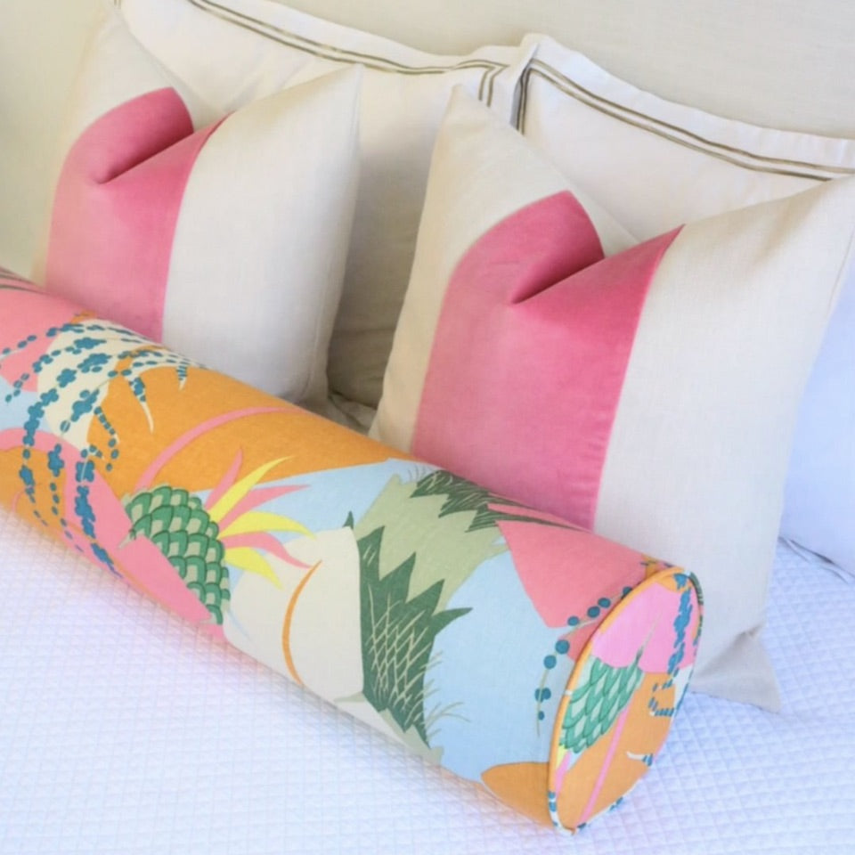 Ananas Tropical Bolster Pillow 9x36”