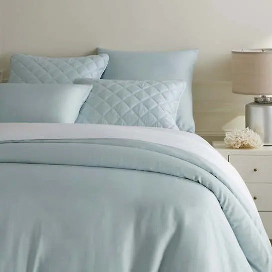 Silken Solid Duvet Cover Robins Egg/King
