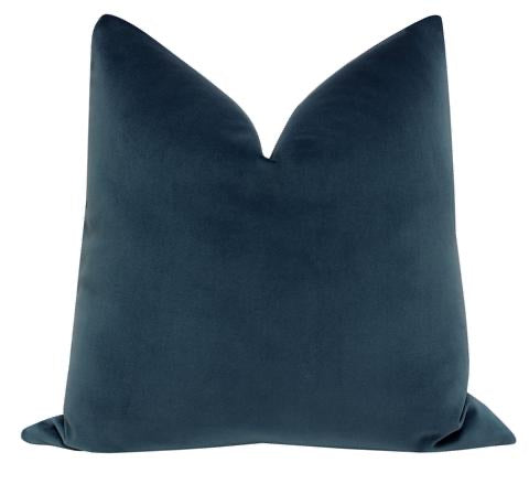 Prussian Blue Pillow 22”