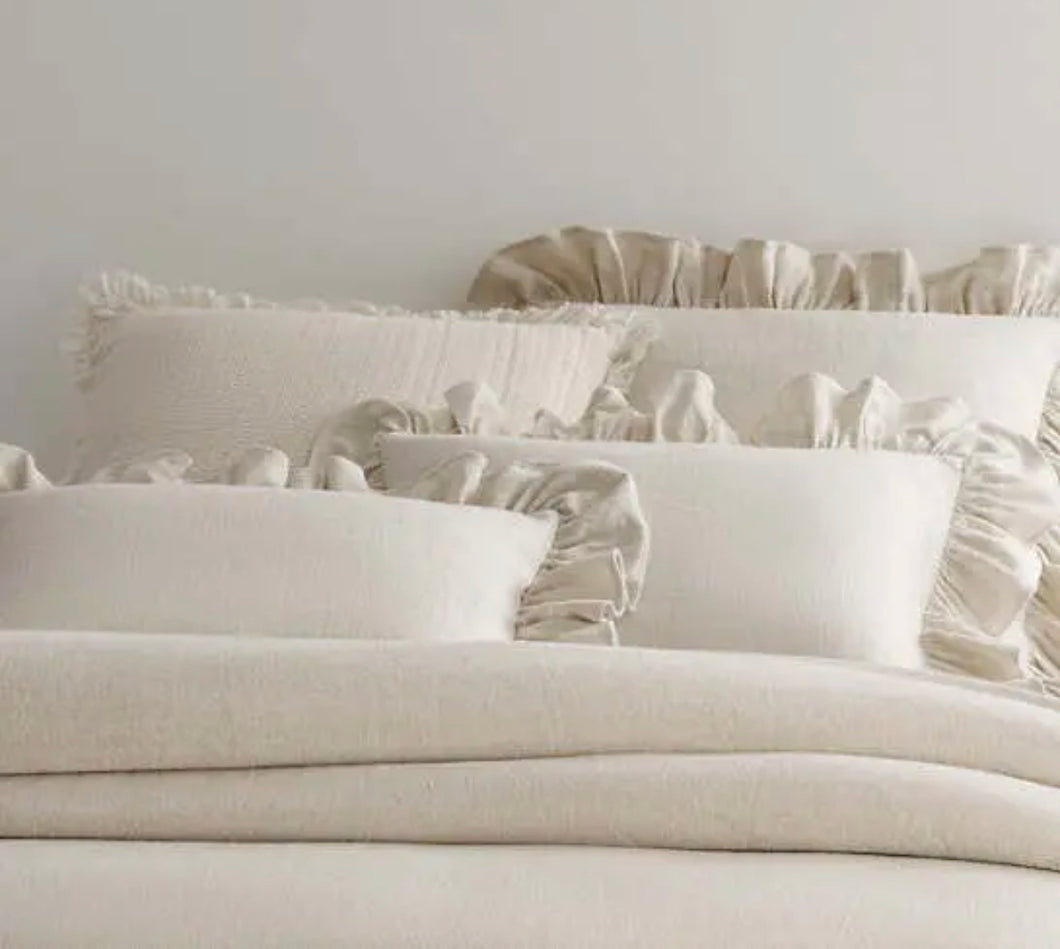 Wilton Natural Ruffle Euro Sham