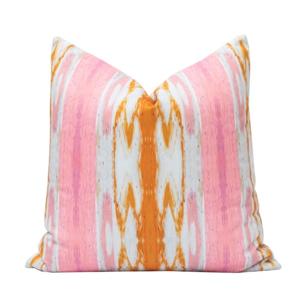 Laura Park Giverny Stripe Outdoor Pillow/Orange 22”