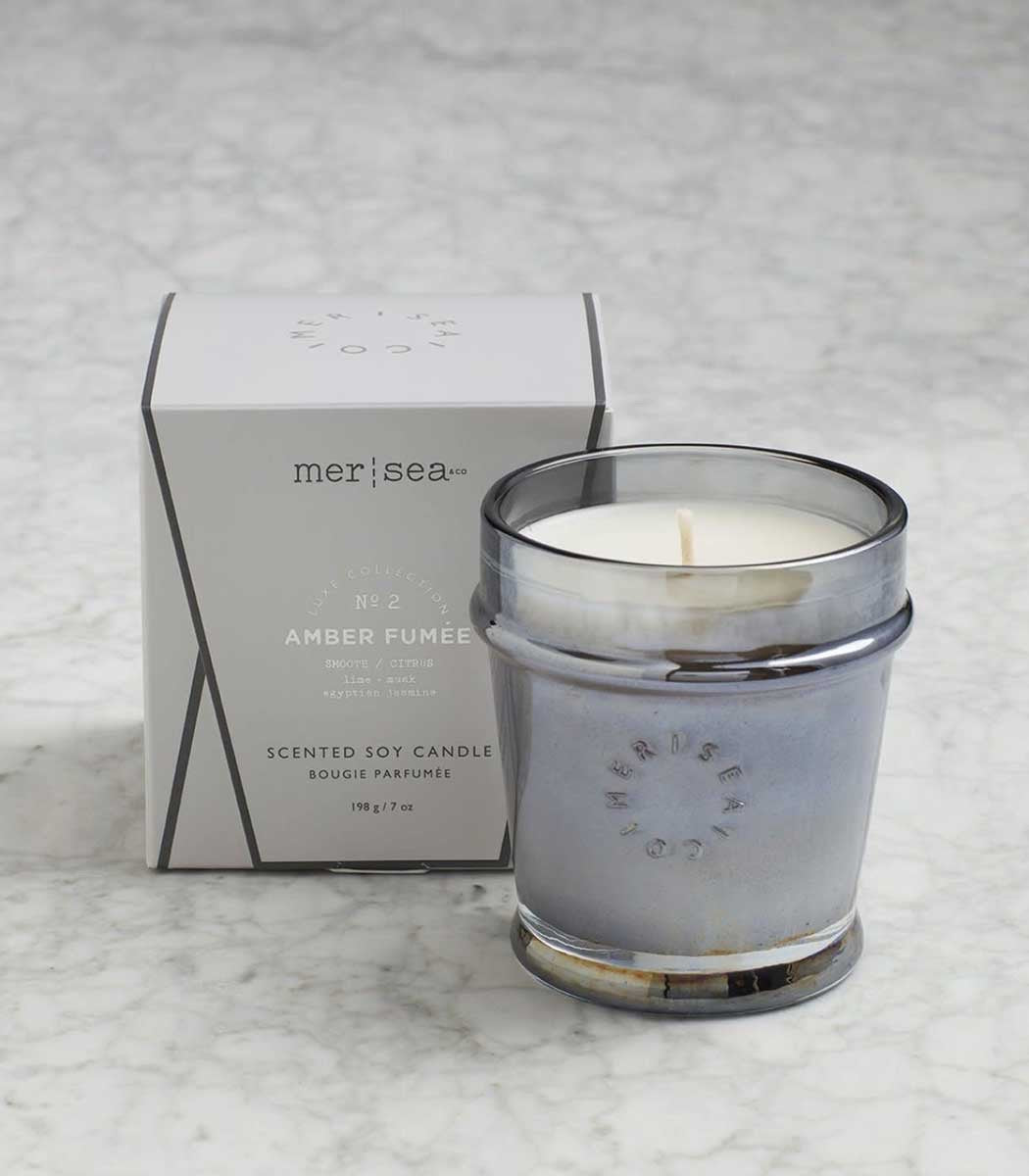 Luxe Signature Box Candle-Amber Fumee