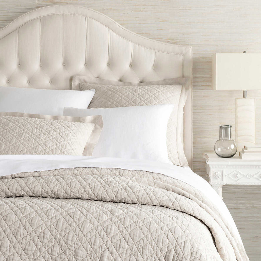 Washed Linen Quilt- Natural