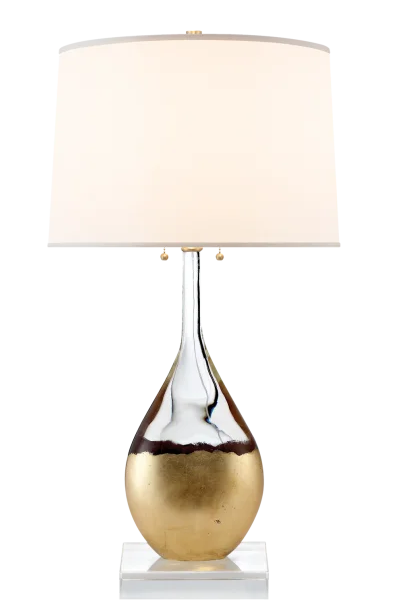 Juliette Table Lamp in Crystal and Gild