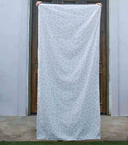 Leopard Beach Towel, Shell/Soft White 34x70