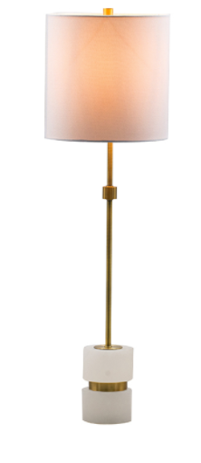 Marble & Gold Round Base Lamp