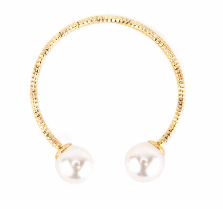 Pearl Napkin Ring Gold/White