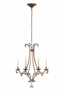 Oslo Small Chandelier- Gilded Iron