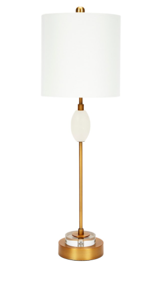 Asher Alabaster Buffet Lamp Crystal/Metal Base