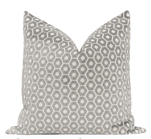Paloma Cut Velvet- Grey 20x20
