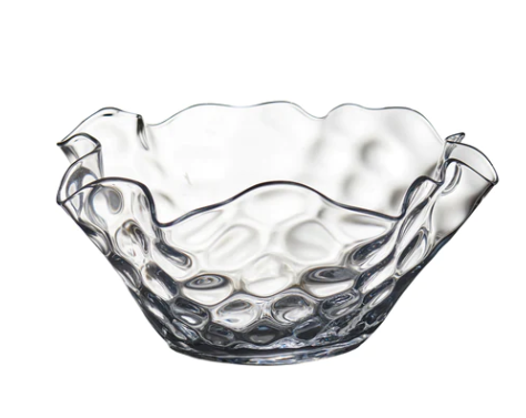 Pam Clear Dimpled Bowl w/ Wavy Top