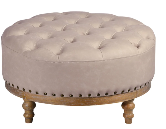 Paxton Ottoman (Mushroom PU)  W32*D32*H19