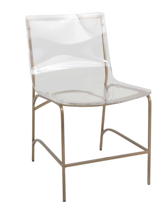 Penelope Dining Chair-Gold W18.75 x D22 x H31