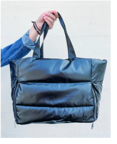 Panorama Puffer Bag- Black Large