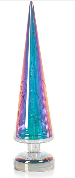 LED Silver Rainbow Luster Tree- 14.25