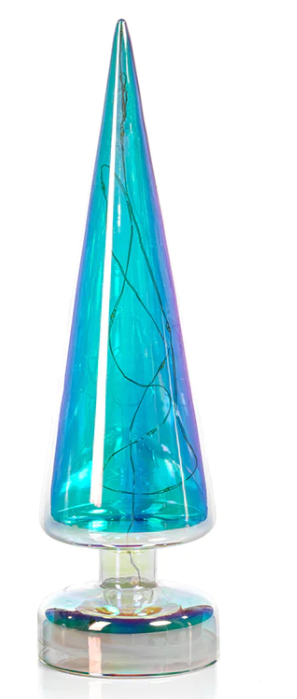 LED Silver Rainbow Luster Tree - 12.25