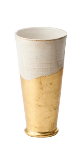 Roma Gold Wave Vase- Small