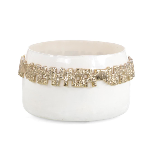 Ruffled Collar White Bowl