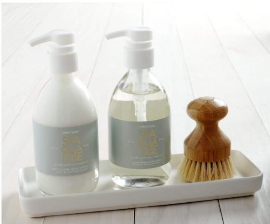Sea Change Shea Lotion & Hand Soap Set with Brush