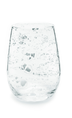 Silver Flaked Wine Glass