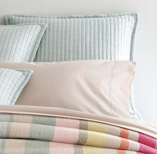 Boyfriend Matelassé Euro Sham - Sky