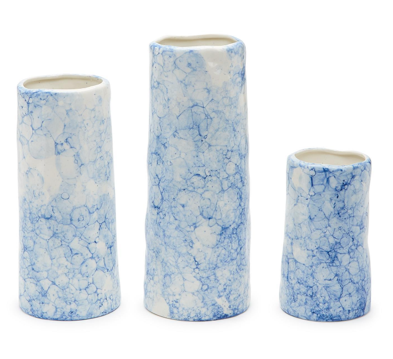Blue Sponge Vase