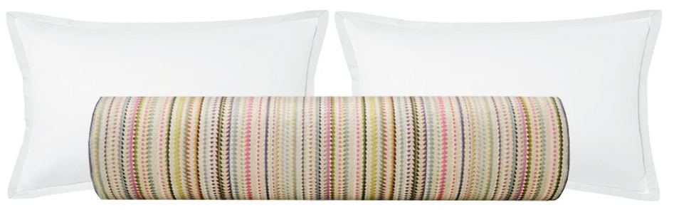 The Bolster Queen-Tribeca Cut Velvet/Multi 9x36