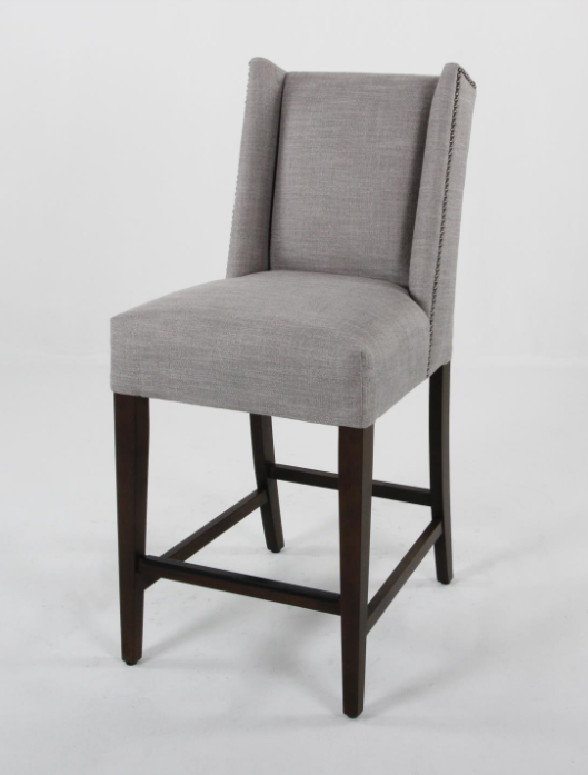 Small Wing Style Barstool- Robusta Linen