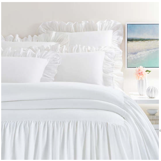 Wilton White Cotton Bedspread - King